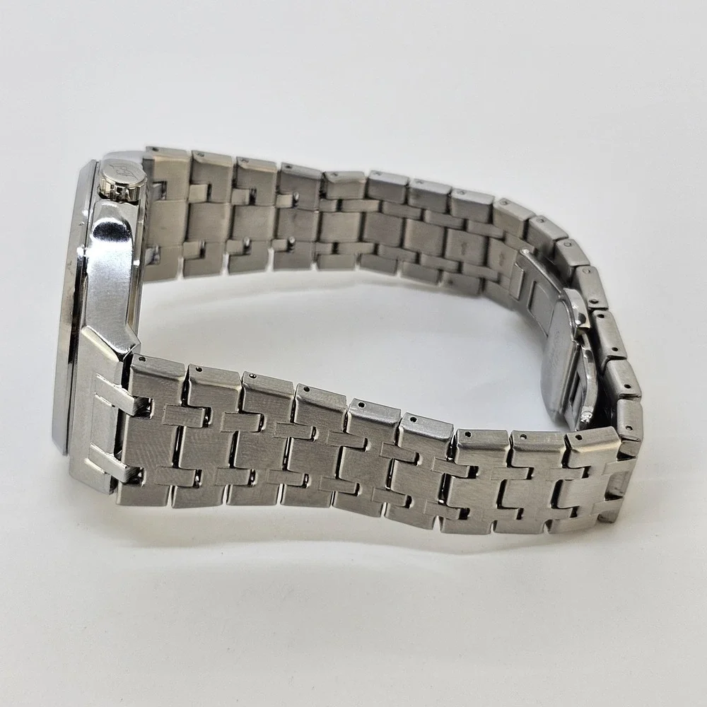 Lucky Fours Men's Watch 44MM Champagne Dial Day Date Gray Band 8
